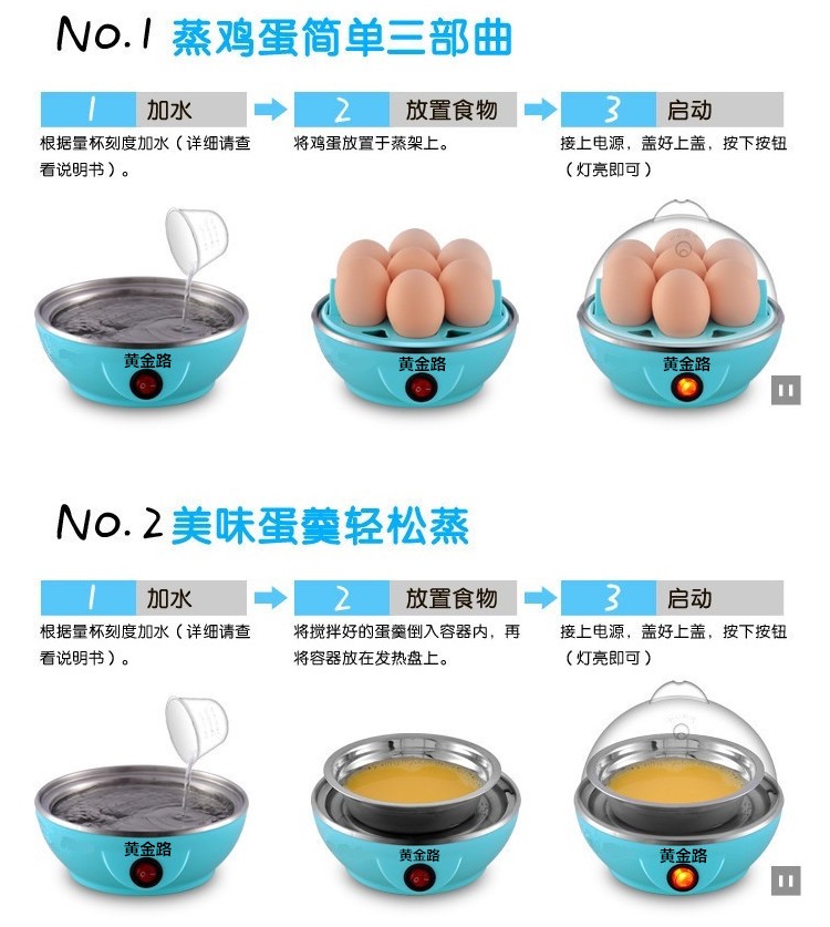 Trứng hấp tự động tắt bếp mới nấu trứng mini đa chức năng luộc trứng 羹 máy ăn sáng nhỏ tại nhà nồi hấp mini