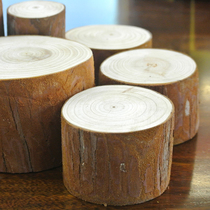 Solid wood log pile fir with bark tree Pier wooden Linden fireplace decorative ornaments garden fence fence