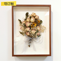 Creative handmade diy paper three-dimensional specimen photo frame hollow 3cm dried flower frame clay soft pottery specimen photo