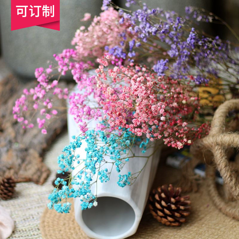 (Mountain Tree) Single branches Gradient Colors Full of Star ten million Stars Natural Yongsheng mixed with Stars Dry Bouquet Flower Bouquet Bottle-Taobao