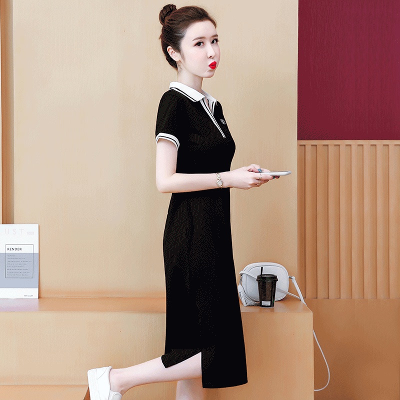 2026 Summer New Dress for Women, Polo Collar, Age-Reducing, Slimming, Elegant, Straight-Cut, Casual, Plus-Size, Long Dress 2026 Summer New Dress for Women, Polo Collar, Age-Reducing, Slimming, Elegant, Straight-Cut, Casual, Plus-Size, Long Dress