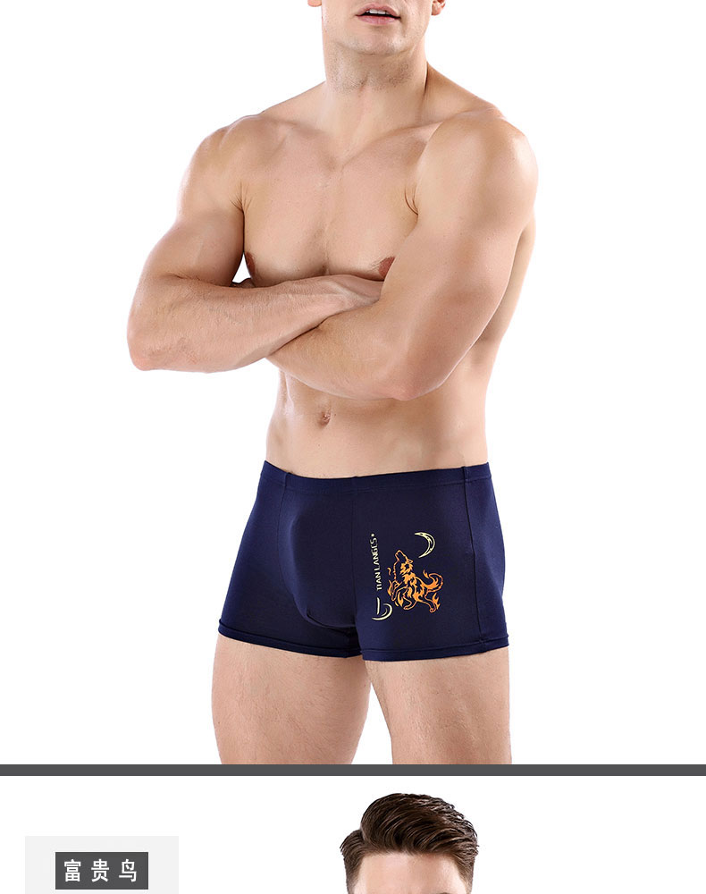 Boyshort modal 4 chất liệu cotton nam bốn góc đồ lót bằng lụa thoải mái tuổi trẻ bằng sợi tre mùa hè thoáng khí quan lot nu