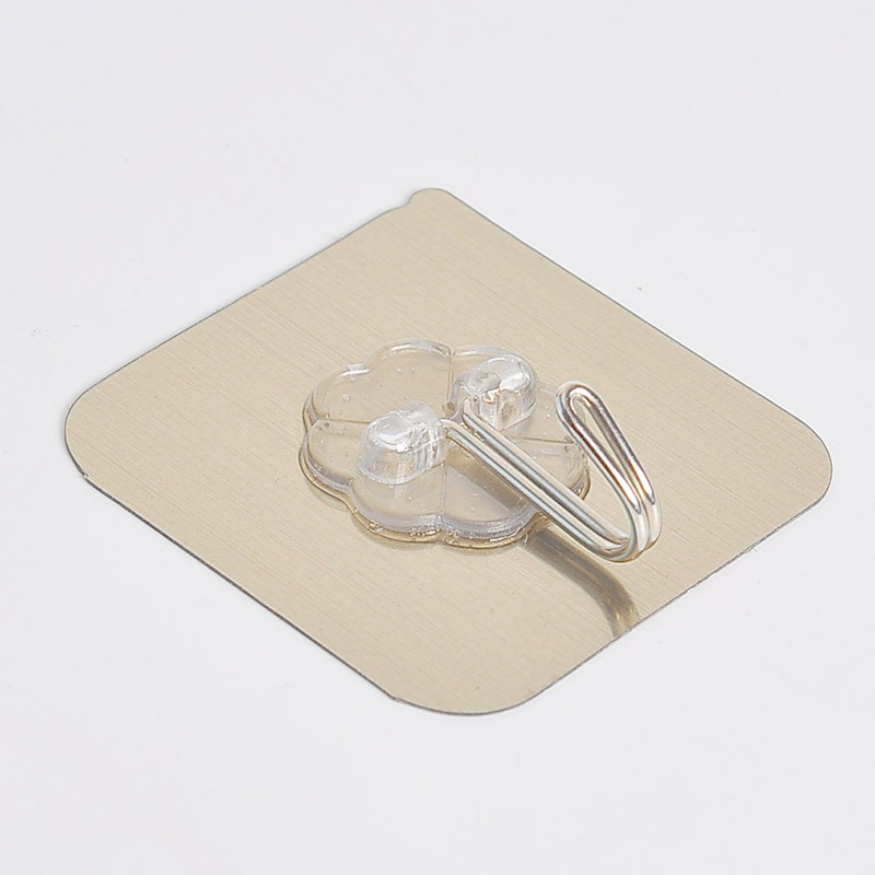 Wire Drawing Free Nail No Marks Powerful Adhesive Door Rear Hook Wall-mounted Clothes Hat Hook Kitchen Bathroom Multifunction Stick Hook