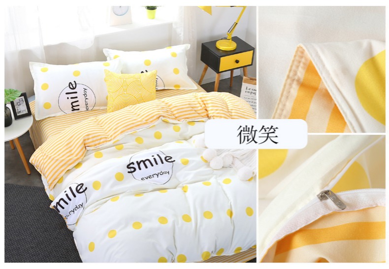 Phim hoạt hình đơn giản sinh viên giường ngủ ký túc xá ba mảnh chăn đơn đôi giường bốn mảnh 1,2m chăn drap gối nệm
