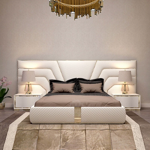 Большая кровать 3 метра Негабаритная кровать с твердым деревом кровати 2,2*.