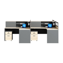 Office desk and chair combination screen work station 2 4 6 six-person employee deck financial staff office work station