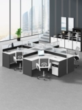 Гуанчжоу офисная мебельная таблица и стул Комбинированный экран. Работа с четырьмя частными сотрудниками сотрудника.