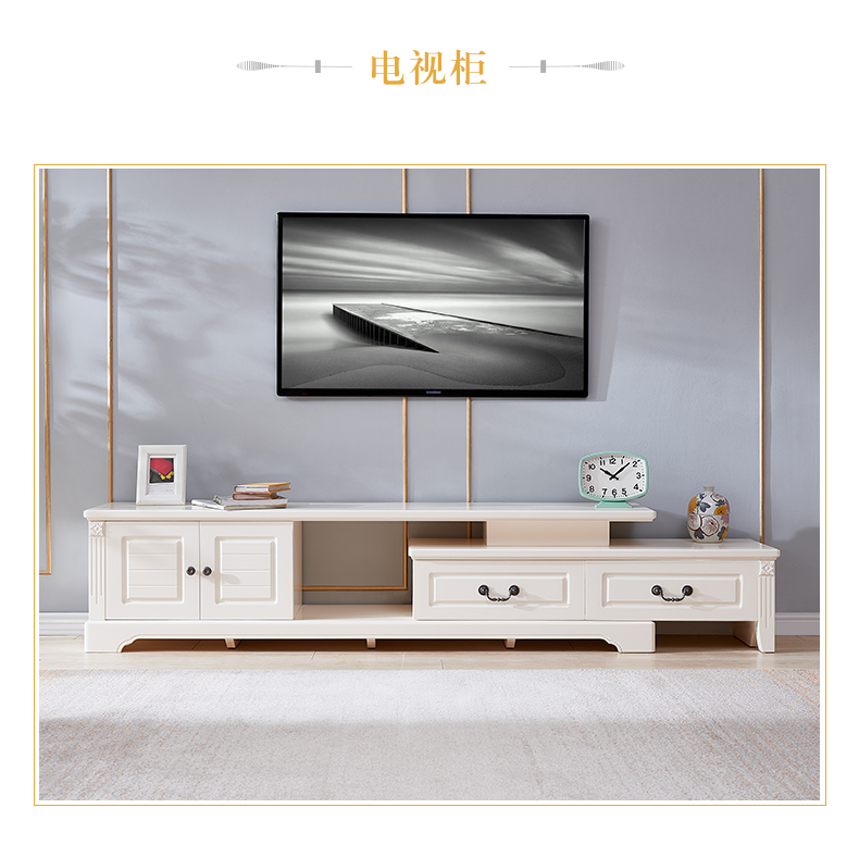 Tất cả bạn bè của sự kết hợp đồ nội thất cà phê tủ bảng truyền hình hiện đại nhỏ gọn Mỹ đa chức năng tủ TV ngăn kéo bàn cà phê 123 717 - Bàn trà bàn ghế gỗ phòng khách đẹp