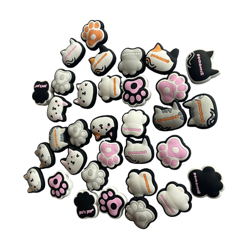 2021 new foreign trade cartoon cat cat paw racket shock absorber tennis racket shock absorber silicone