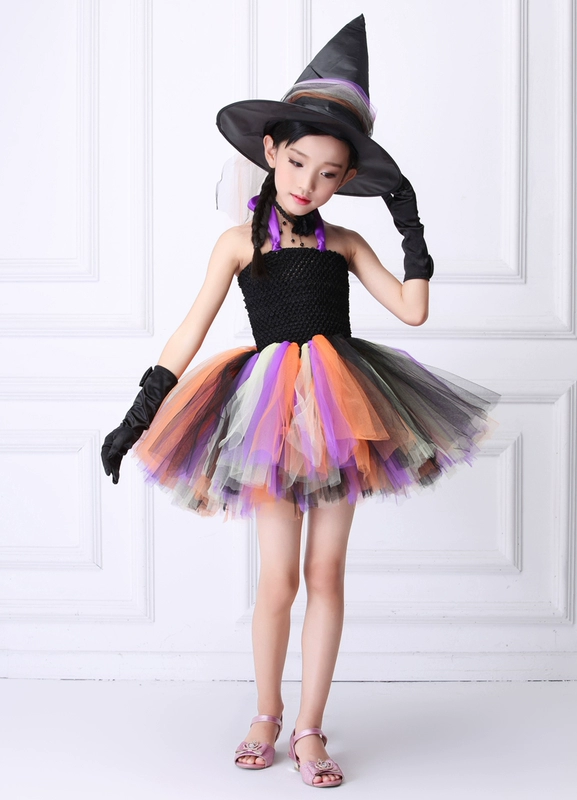 Girls Witch Creative Prom Trang phục Catwalk Người mẫu Cuộc thi Đồ bơi T-Đài Loan Dress Up Girls Tail Dress