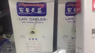 Ampu Tiansheng indoor super five network cable 0 5 High guide aluminum computer network cable 5e monitoring twisted pair network cable 300m box