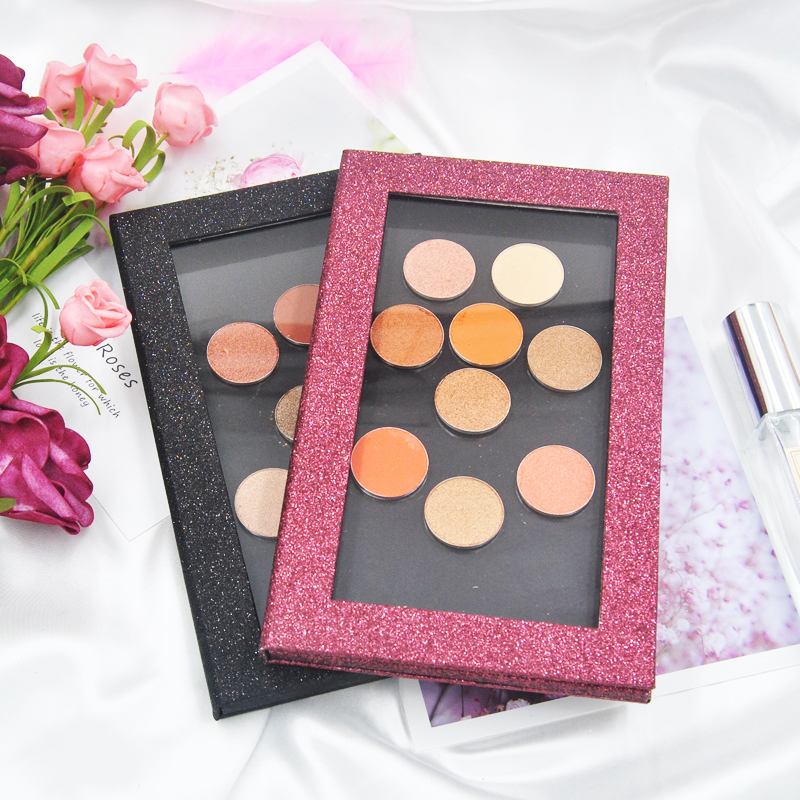 Glitter series diy makeup eye shadow empty tray storage makeup tray blush box magnet buckle plate high-end