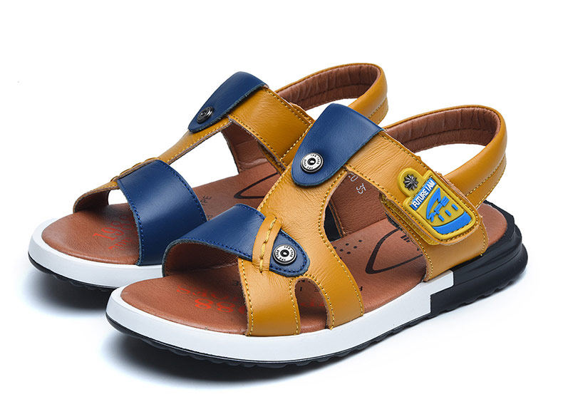 Sandales enfants en cuir orteil suture de voiture pour été - semelle caoutchouc - Ref 1053438 Image 28