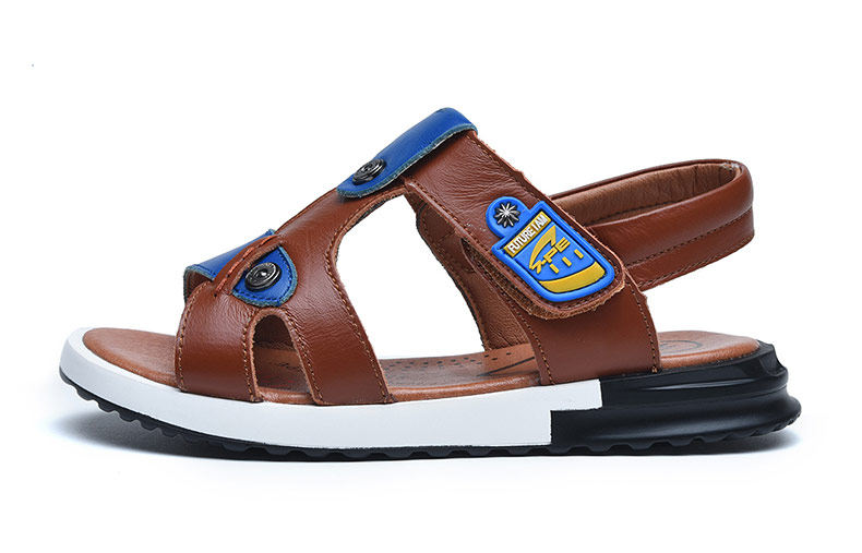 Sandales enfants en cuir orteil suture de voiture pour été - semelle caoutchouc - Ref 1053438 Image 30