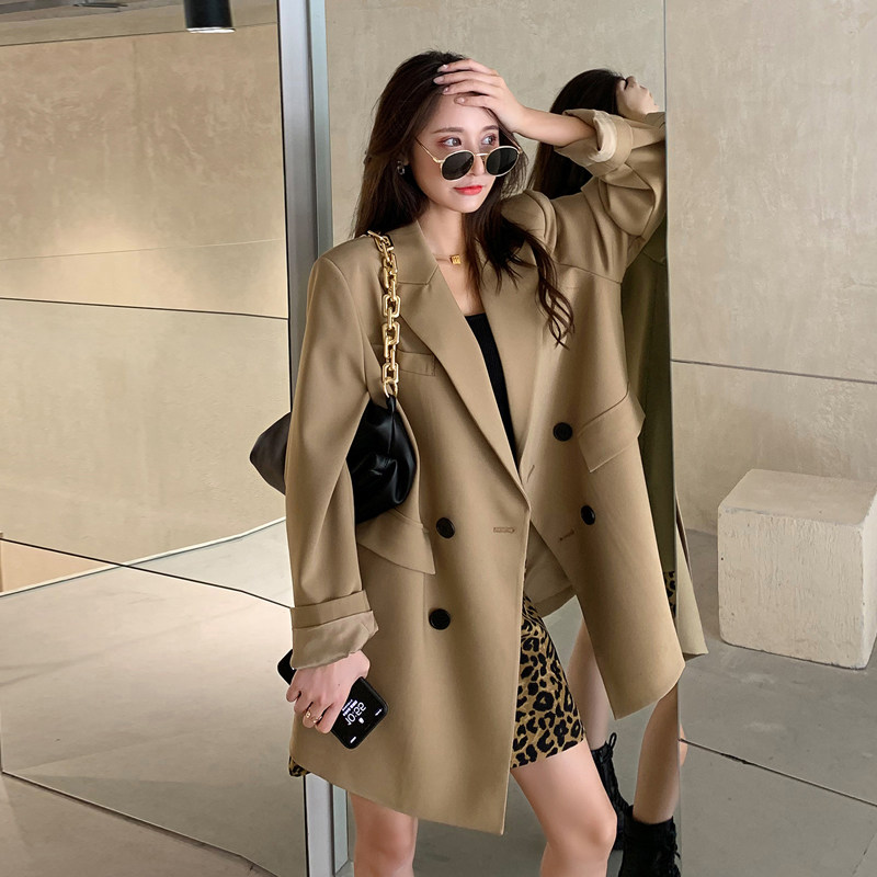 Large size women's clothing spring 2021 fat mm small suit jacket net red design sense age-reducing tops show thin suits trendy