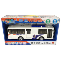  The new Lefei music special car police school school bus will tell a story of inertial simulation police car boy toy