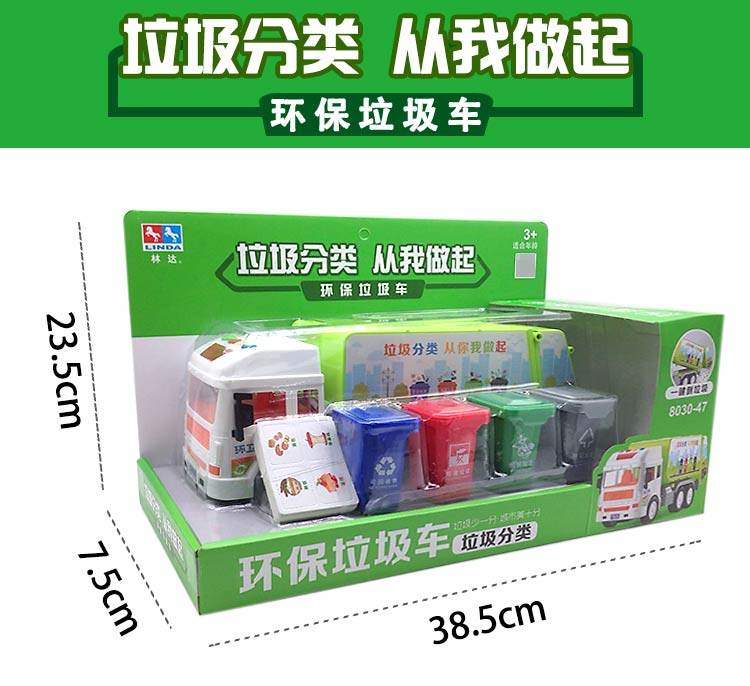 Shivering Linda garbage sorting city Children's toys Sound and light Standard Cards Inertial Sanitation Delivery Vehicles-Taobao