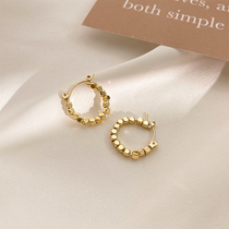 Retro Hong Kong wind earrings female temperament ins cold wind earrings 2021 New Tide earrings earrings ear clip women without ear hole