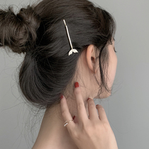 Fish-tailed hairclip side clip girl Korean ins banghai clip subnet red top clip hair headwear word clip summer