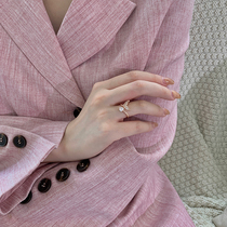 Design sense fishtail opening ring female fashion personality ins cold wind food ring adjustable hand jewelry tide summer