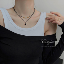 Choker black dark series European and American style female cold wind niche design sense necklace 2021 new female