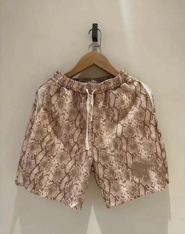 Summer New Style Python Texture American Retro Sports Casual Couple Loose Versatile 5-Point Shorts for Running and Fitness Summer New Style Python Texture American Retro Sports Casual Couple Loose Versatile 5-Point Shorts for Running and Fitness