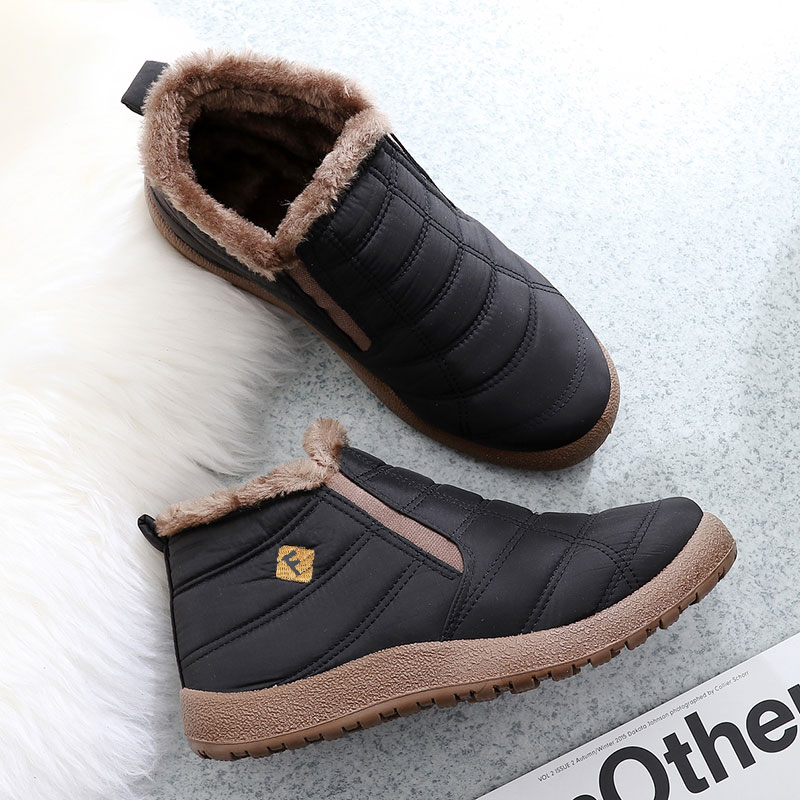 Giày cotton nam mùa đông Cao để giúp ấm và nhung tuyết ủng Không thấm nước cỡ lớn Giày cotton nhẹ đôi giày cotton giầy thể thao nam lining