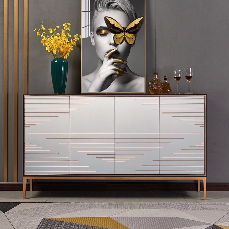 Light luxury closed closet in the door shoe cabinet entry screen decoration cabinet living room partition locker modern minimal dining side cabinet