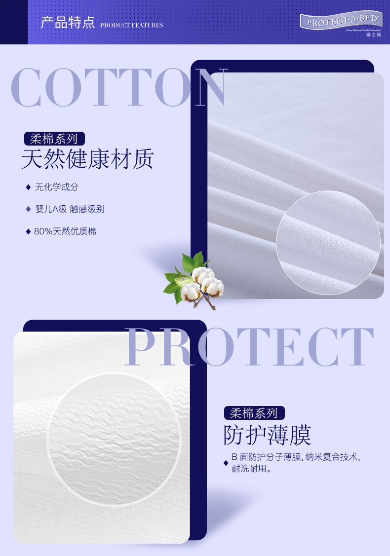 ProtectABed Shu Mian ba mảnh mùa xuân nệm bảo vệ chống thấm nước doanh nghiệp giường chống mite bedspread ngủ Fort - Trang bị Covers ga trải giường chun đẹp	