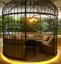 Wrought iron bird cage casual decoration extra large decoration hot pot restaurant Restaurant Park card seat outdoor large large bird cage