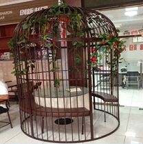 Iron bird cage decoration large bird cage decoration hot pot restaurant outdoor large bird cage wedding decoration restaurant cage
