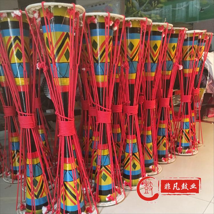 Yao Chu Drum Long Drum Pull Rope Drum Guangxi Pan Rope Drum original eco-style Even Nanyao ethnic drum buffalo leather long drum dance drum-Taobao