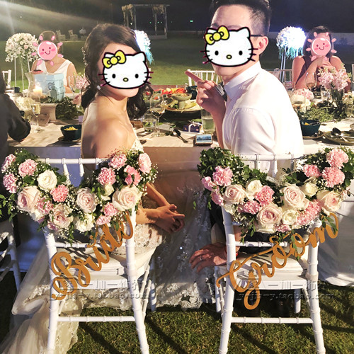 bride Groom Wedding Chair decorates the groom and bride wedding decoration logo listed wedding and photography props