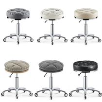 Explosion-proof non-entangled hair beauty stool Barber chair Hair rotation lifting big work round stool Nail pulley makeup hair cut
