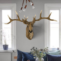 Deer head decoration wall hanging creative fortune Nordic style town house beauty salon wall decorations American retro living room