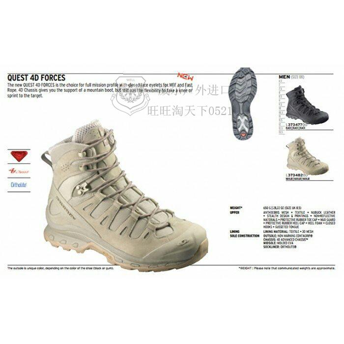 Salomon Salomon 3D 4D GTX FORCES Khởi Động Chiến Thuật Quân Đội Fan Ngoài Trời Đào Tạo Sa Mạc Giày Boots Men