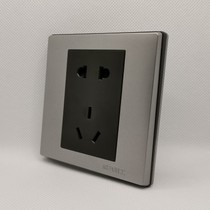 Matsumoto Electrician Home Wall Five Holes Socket Concealed 23 plug 86 Type switch socket Panel Z Silver Gray