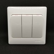 Matsumoto Switch Socket Triple Open Switch Triple Open Double Control Single Control Double Control Panel 3 Open Three Wall Switch