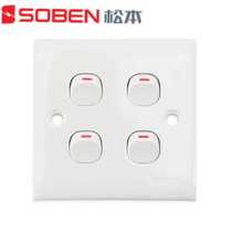 Matsumoto old 86 Type 4 Switch Home nail Type 4 open Double control switch 4 bits power lamp switch panel