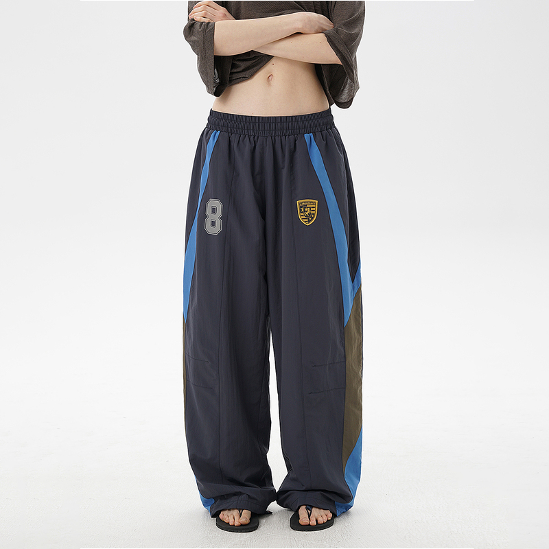 Masonprince* Team's New Season No. 8 Player Main Badge Elastic Waist Sports Pants