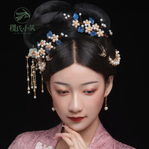 Jis Xiaozhu Hyacinth Original Ancient Style Hanfu Soft Rod Hair Decoration Side Clip hairclip Hair Crown