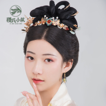 Jis Xiaozhu Yulou Spring Original Ancient Hair Decoration Side Clips Tang Song and Ming Hanfu Headwear Hair Crown Women