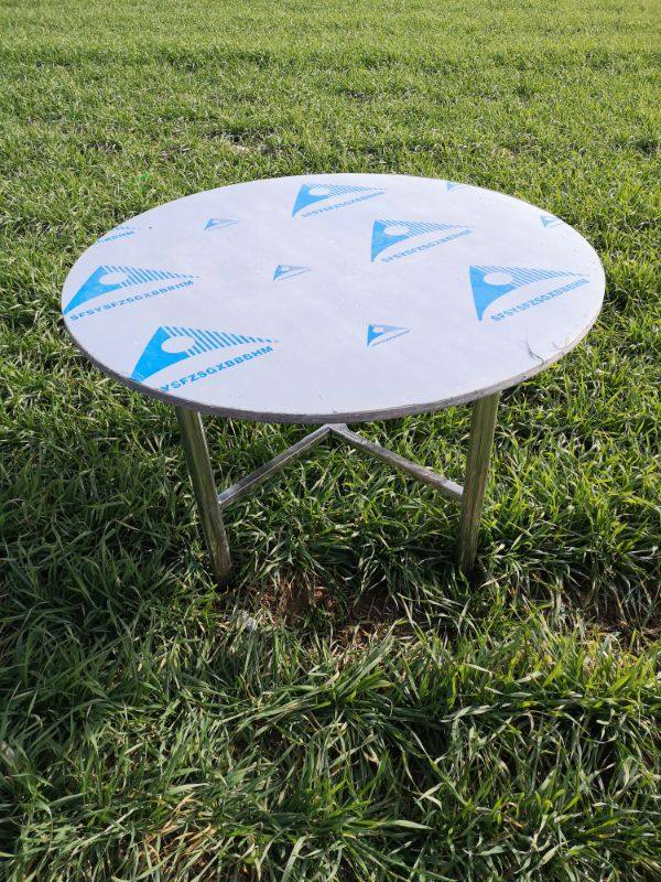 Factory shop sales stainless steel round desktop simple household round small folding table Night Market food stall rental house table