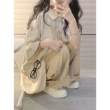 Рубашка, штаны, летний спортивный костюм для школьников, японский комплект, свободный крой