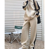 Весенний комплект, спортивный костюм для школьников, штаны, в американском стиле, свободный крой