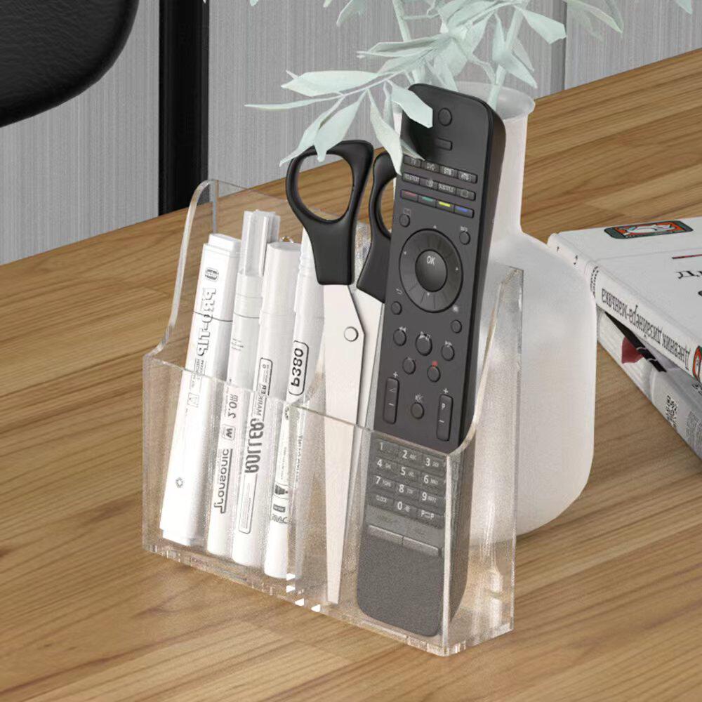 Desktop remote control storage box transparent acrylic TV air conditioner remote control finishing box wall rechargeable display stand