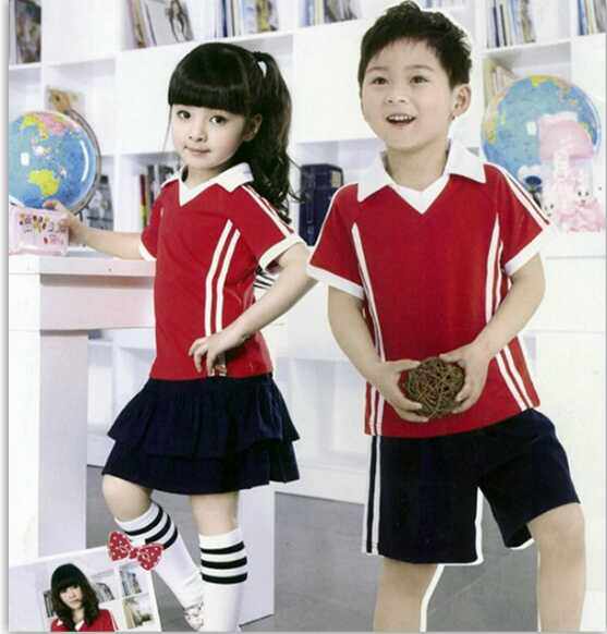 Kindergarten uniforms school uniforms class uniforms summer cotton men and women 10008 styles
