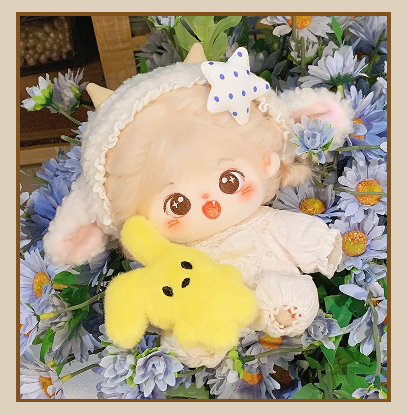 棉花娃娃/毛绒玩具娃衣 可奈造物小羊睡衣10/20cm棉花娃娃衣服爬爬服可爱连身裤玩具