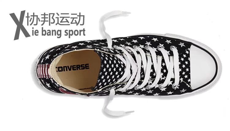 Authentic Converse sọc cao và giày vải thấp 143114 143115 143116 143117 143118 giày thể thao nữ nike