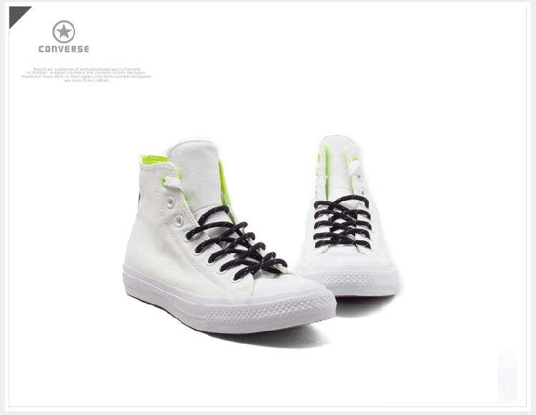 Authentic Converse Tất cả ngôi sao thế hệ thứ hai Luna nam và nữ không thấm nước Giày vải cao 3M 153531 153532